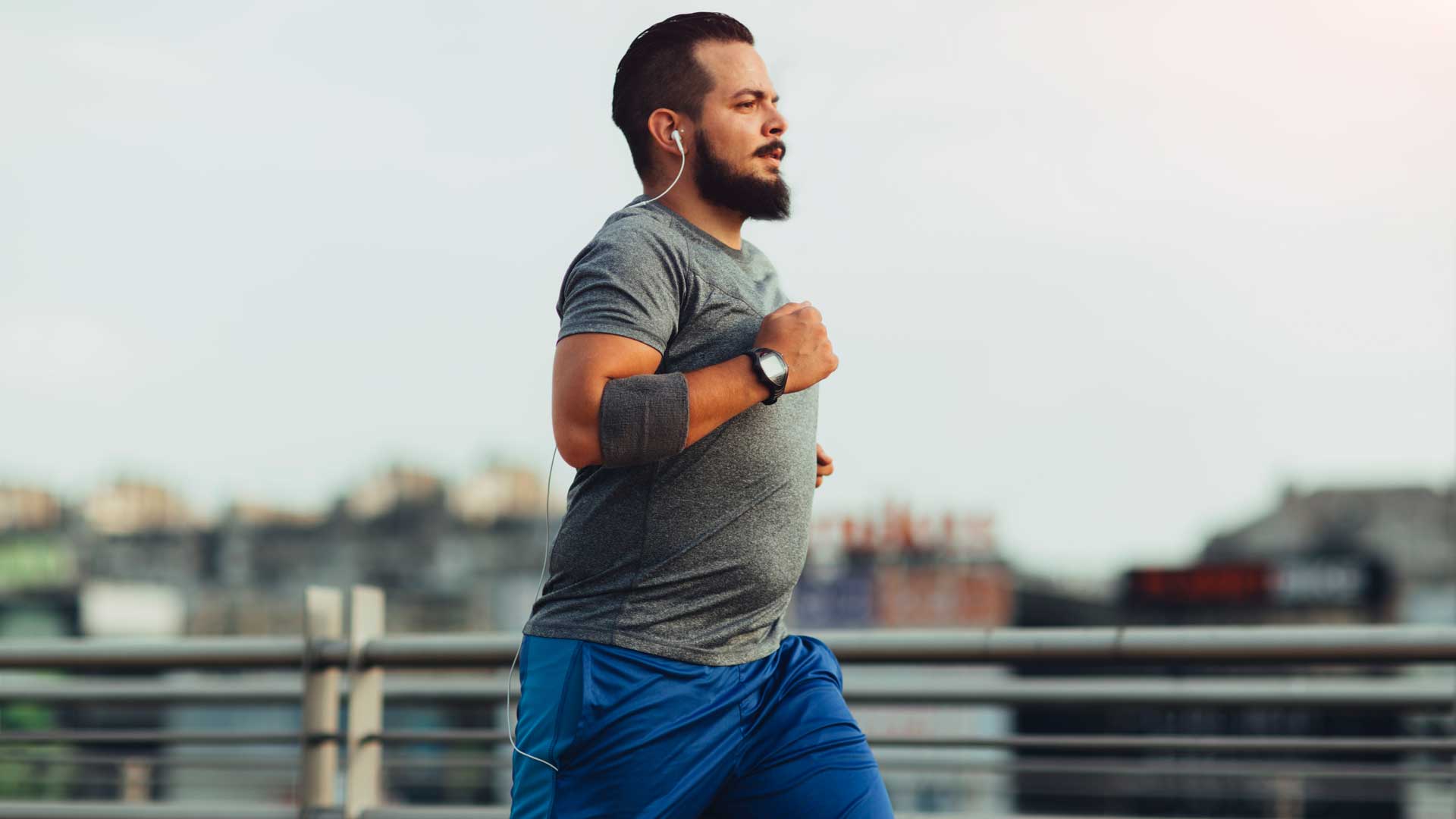 Man jogging outside